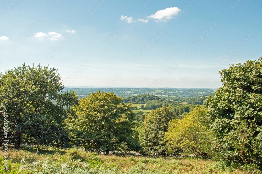 Scenic views around the Malvern hills.