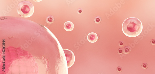Human Stem Cell Concept, 3D Render