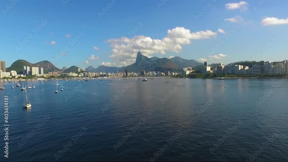 Guanabara Bay in Rio de Janeiro, aerial view Guanabara Bay in Rio de Janeiro, aerial view