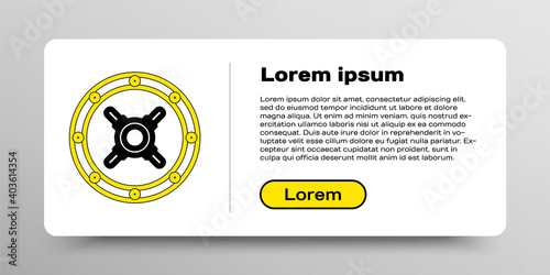 Line Safe icon isolated on white background. The door safe a bank vault with a combination lock. Reliable Data Protection. Colorful outline concept. Vector.