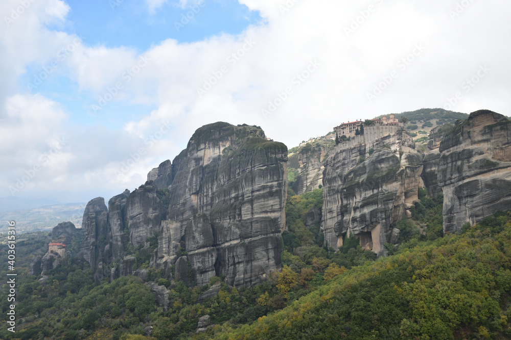 View of the main monuments and places of Greece. Meteora monasteries.

