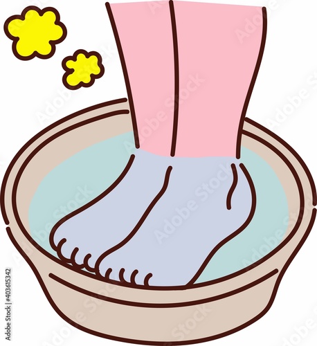 くっきり主線の足湯