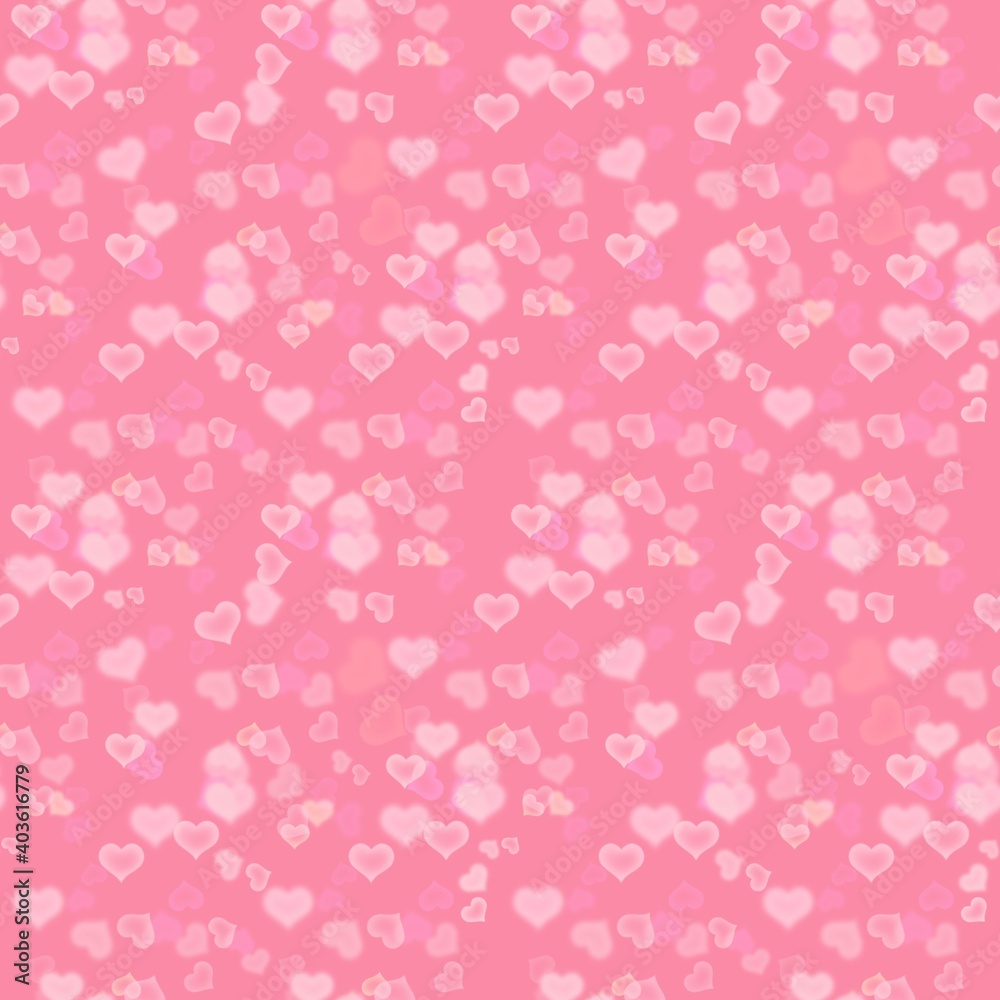 Half drop repeat pattern of heart shape on pink background Half drop repeat pattern of heart shape on pink background