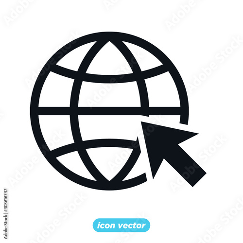 Go to web icon template color editable. Go to web symbol vector illustration for graphic and web design.
