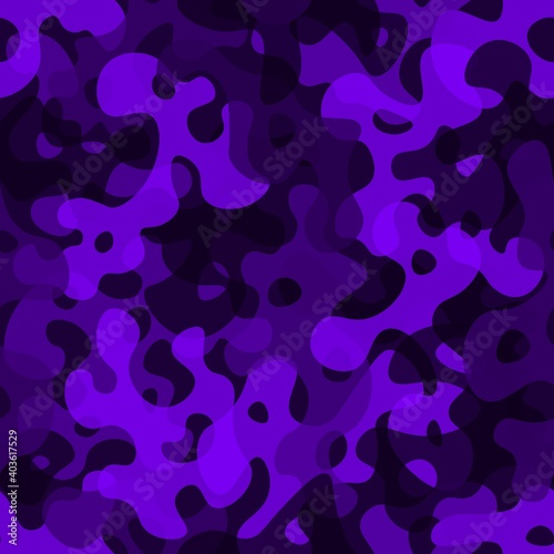 Camo bright purple print texture vector illustration. Abstract pattern seamless