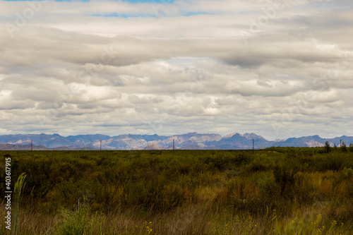 Las Leñas Valley in the distance. Mendoza Argentina.