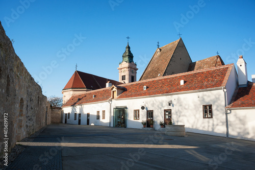 City wall and old quarter on the village of Rust in Burgenland Austria