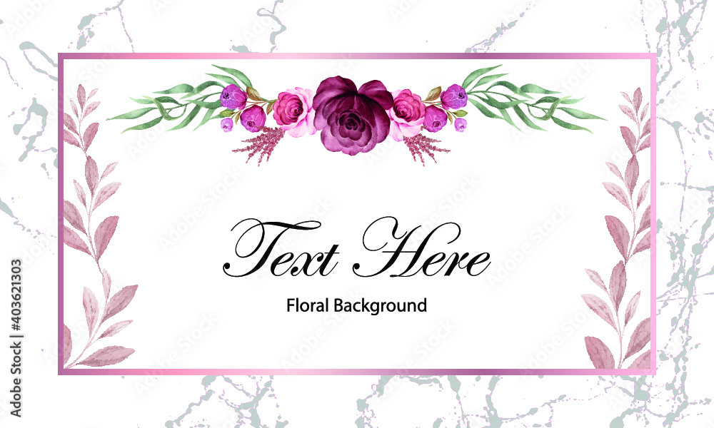 Pink frame floral abstract border. illustration card flowers pattern design art decoration.