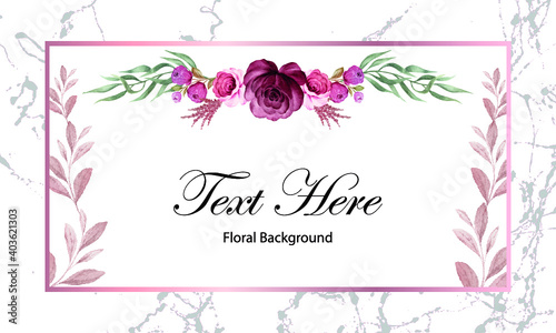 Pink frame floral abstract border. illustration card flowers pattern design art decoration. © Birol
