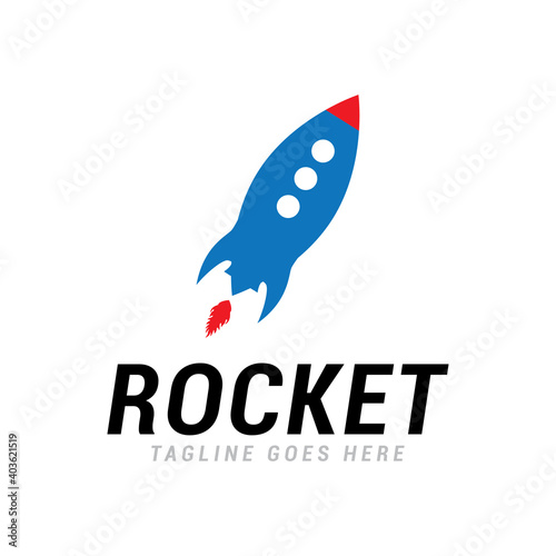 Rocket logo icon vector template.