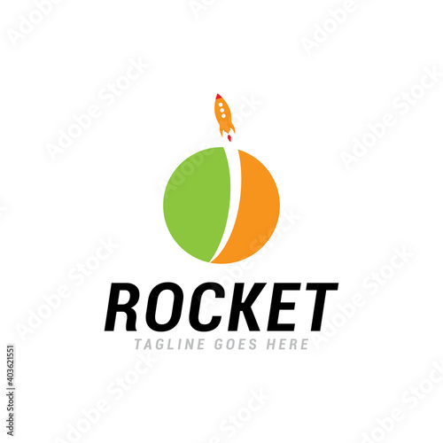 Rocket logo icon vector template.