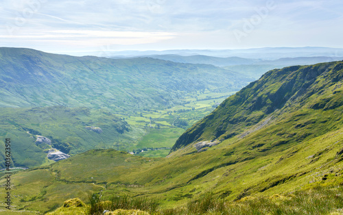 Views of Tongue Scar, Hartrigg and Hallow Bank Quarter from the