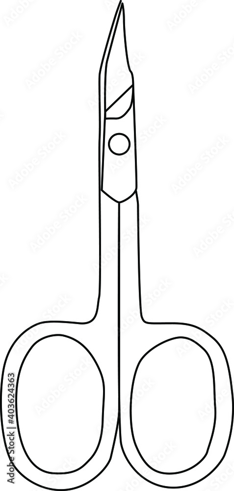 Scissors outline. Scissors symbol isolated on white background Scissors outline. Scissors symbol isolated on white background