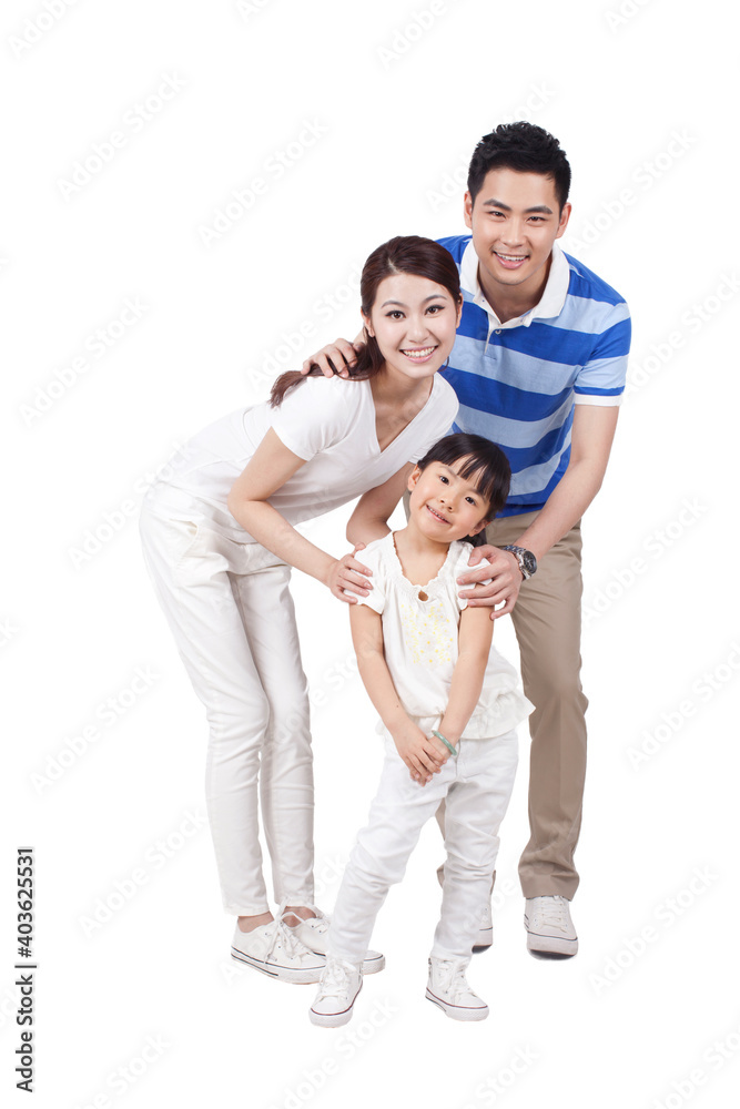Portrait of a happy family with one child