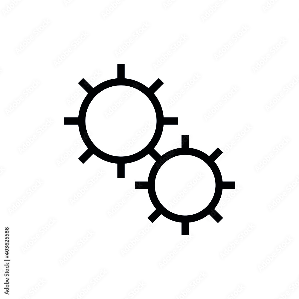 Setting icon vector set. Manage icon for site or app. Setting icon vector set. Manage icon for site or app.