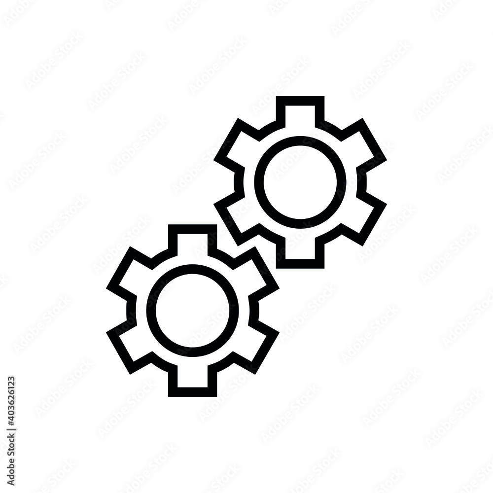 Setting icon vector set. Manage icon for site or app. Setting icon vector set. Manage icon for site or app.