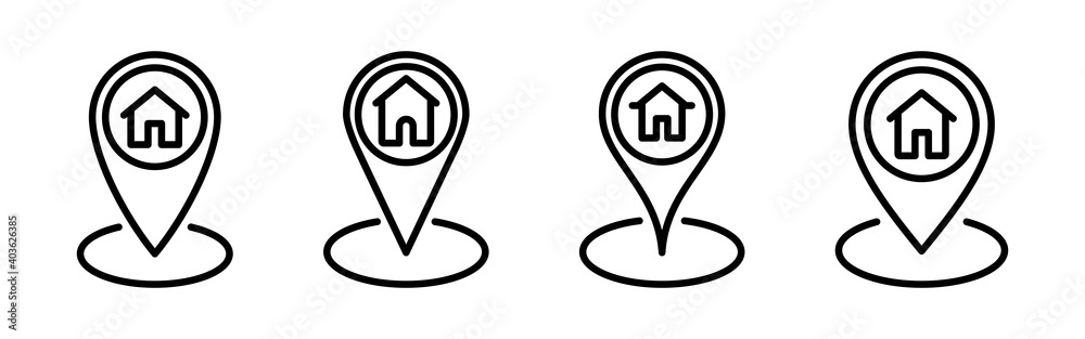 address icon vector. home location icon vector address icon vector. home location icon vector