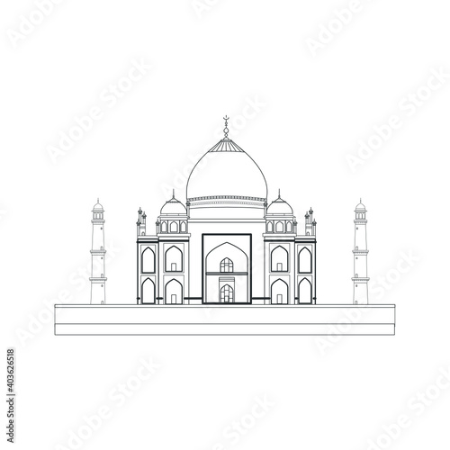 taj mahal vector