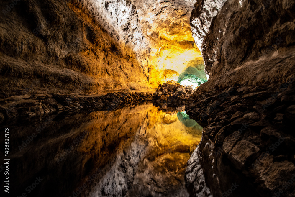 Lanzarote - October 2020 - Great cavern inside Cueva de los Verdes, in Lanzarote