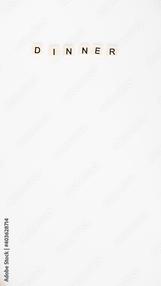 Fototapeta premium white flat lay letter board