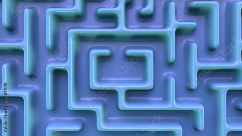 Labyrinth model. Full frame. Top view.