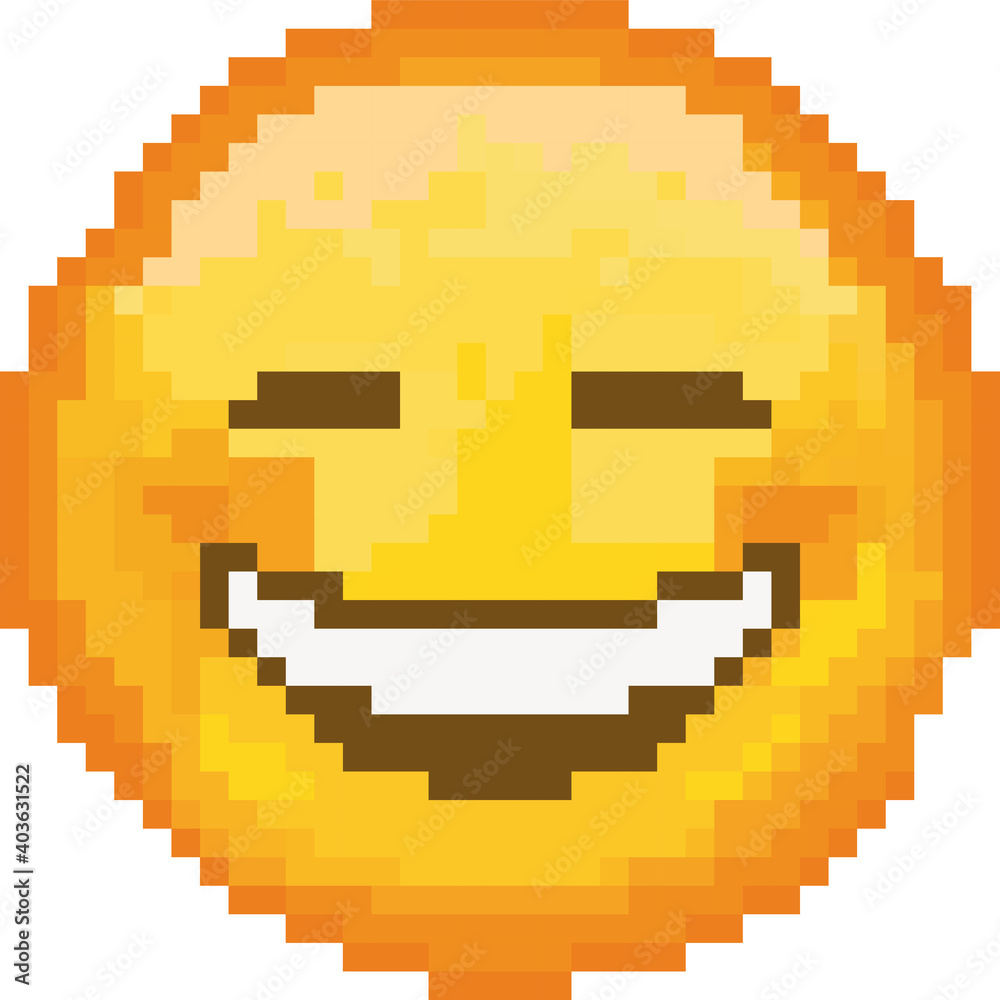 Obraz premium Vector emoji. Smiling face. Smile vector emoji. Happy emoticon. Cute emoticon isolated on white background.