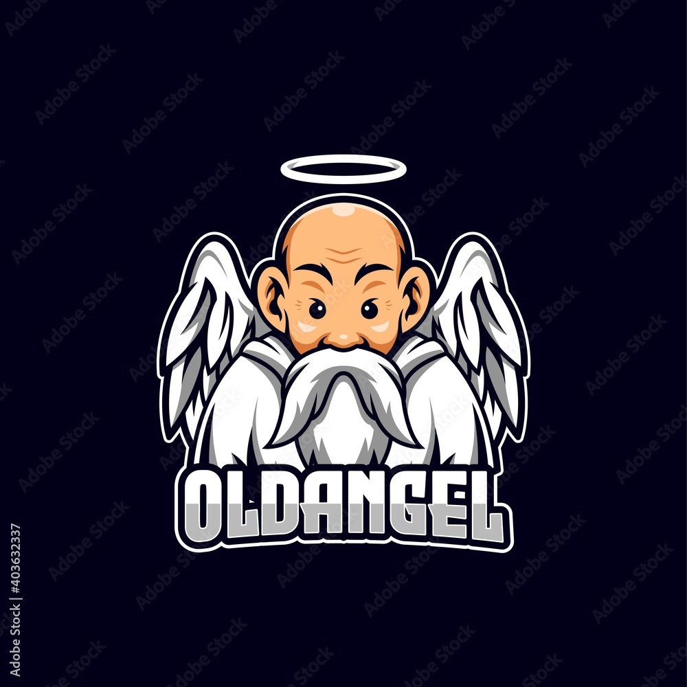 Old Angel E-sports Logo Mascot Template Old Angel E-sports Logo Mascot Template