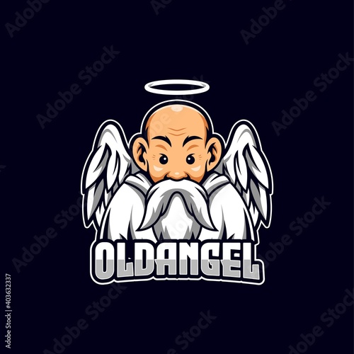 Old Angel E-sports Logo Mascot Template