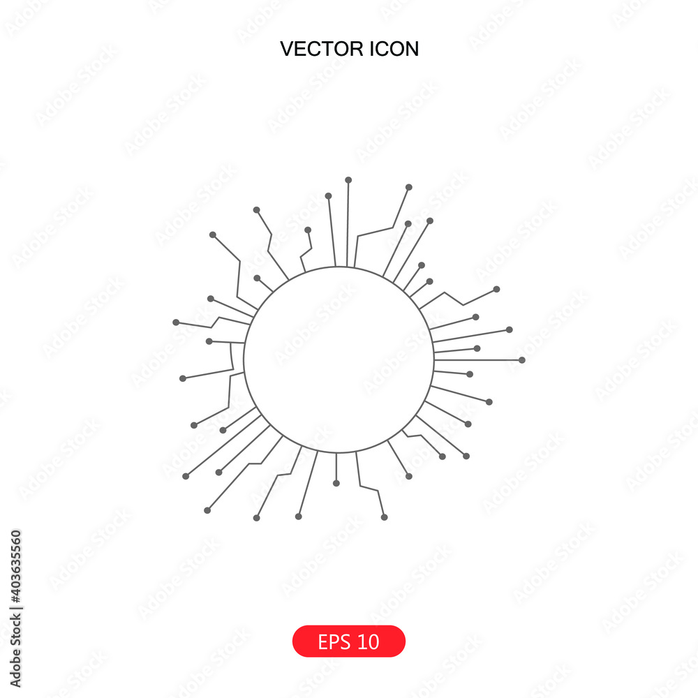 Obraz premium Global network connections with points and lines. vector icon