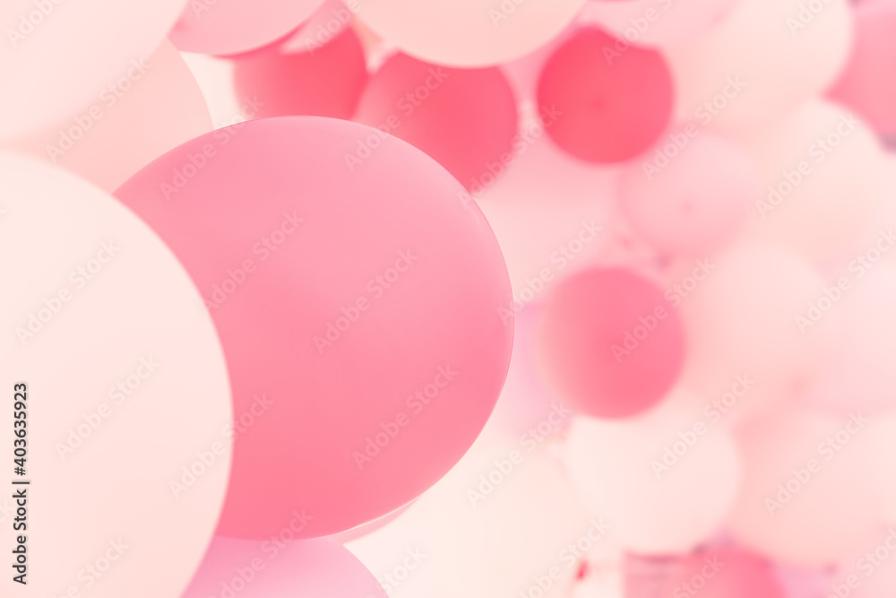 pink balloon party sweet birthday happy new year celebration festival for background