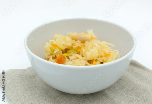 Sauerkraut salad in a bowl