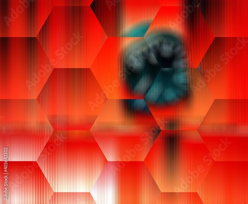 patterns and hexagonal designs based on black control knob with white numbers 30 60 90 120 on a vivid red background photo