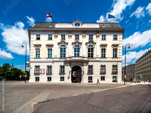 Austria, vienna, 2016, Jul, 10th ,Federal Chancellery and Police Inspection, Ballhausplatz, inner city, Vienna, Austria, AUT
