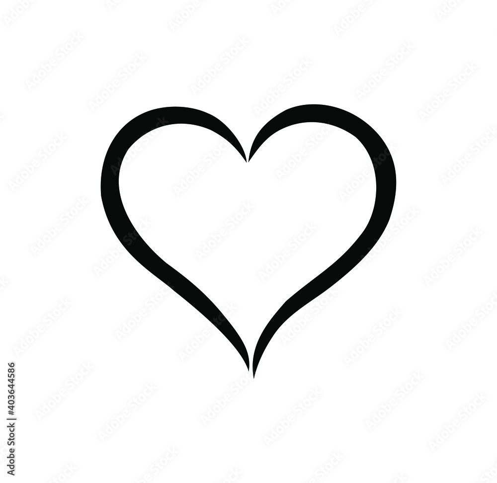 Outline Of A Heart Sticker