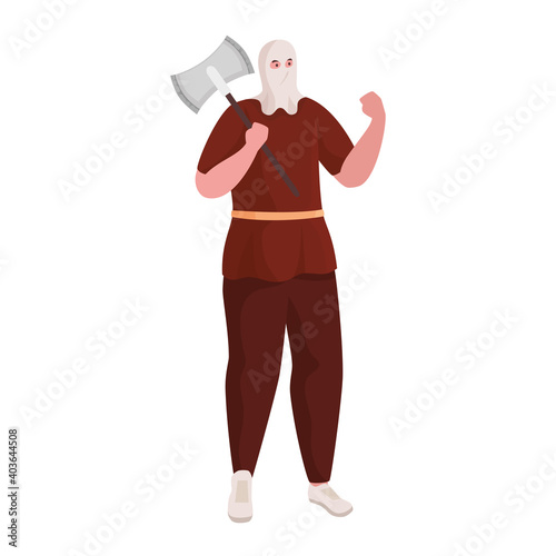 Fairytale executioner cartoon design, Fantasy magic and medieval theme Vector illustration