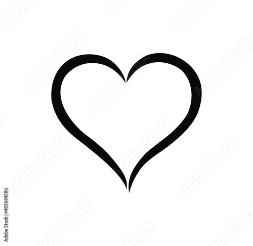 Black heart shape outline stencil silhouette drawing. Love symbol. Decor. Decoration. Wedding icon. Valentine's day. Birthday Card. Frame.Plotter cut. Laser cutting. Holidays.Gift.Passion.Art.Sticker.
