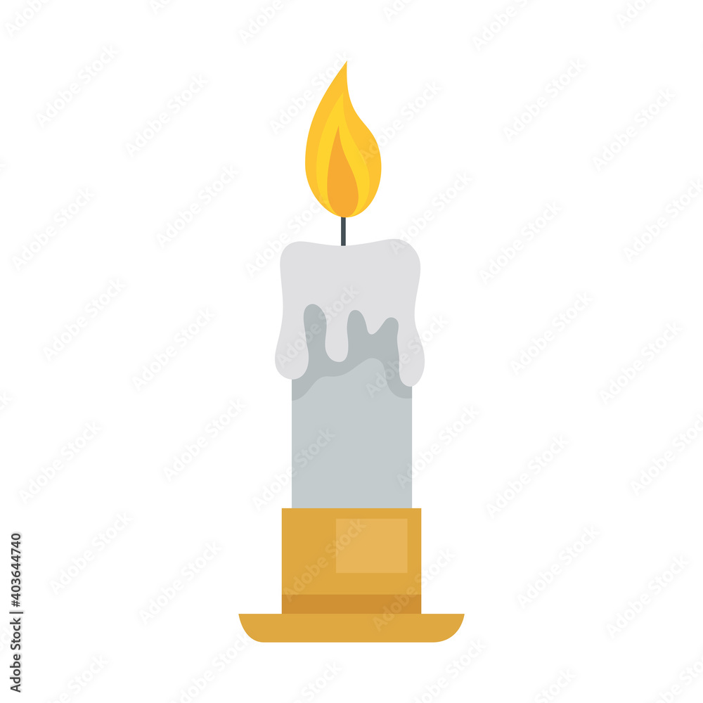 Candle icon design, Fire flame candlelight light spirituality burn and decoration theme Vector illustration Candle icon design, Fire flame candlelight light spirituality burn and decoration theme Vector illustration