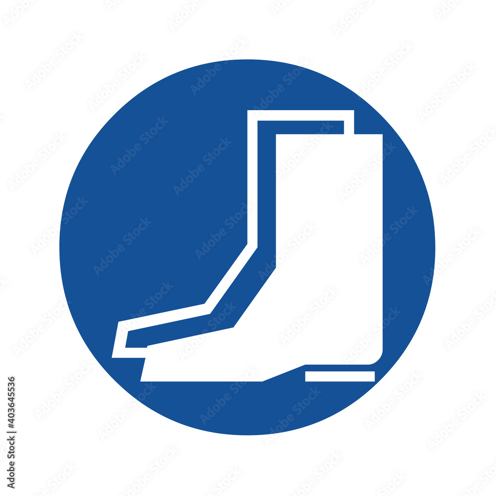 Wear protective footwear symbol icon Wear protective footwear symbol icon