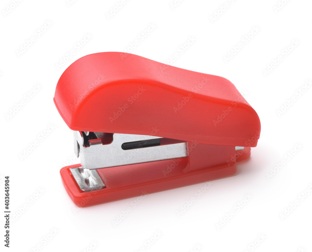 Red plastic stapler Red plastic stapler