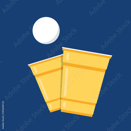 Beer cup vector. yellow beer cup. symbol. wallpaper. free space for text.