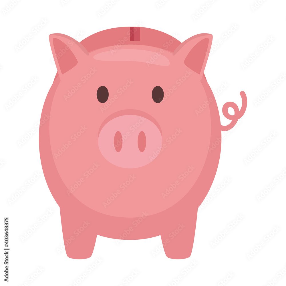 piggy of money financial business banking commerce and market theme Vector illustration piggy of money financial business banking commerce and market theme Vector illustration
