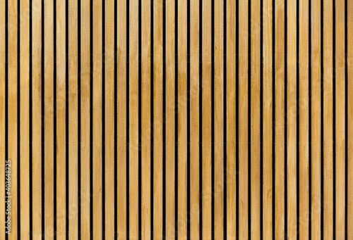 Wood slats, timber battens wall pattern surface texture.