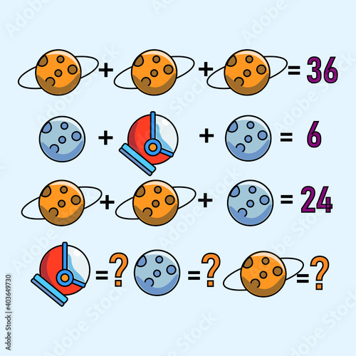 Mathematical riddle, educational game for children and adults, rebus.Riddle for the mind. Riddle with numbers. Vector. Mathematical rebus. Result. Crossword for social networks