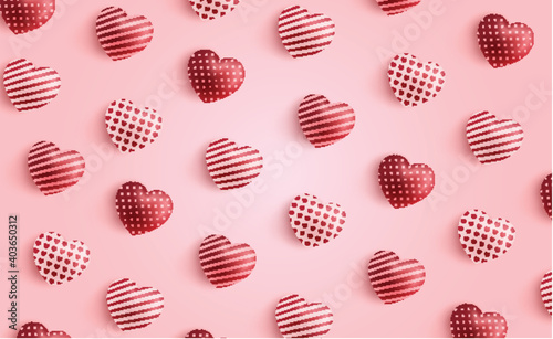 valentines day pattern. red heart pattern background