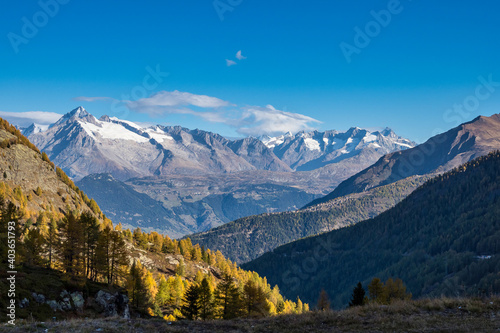 The four thousand meter mountains, near the Simplon Pass in Switzerland.