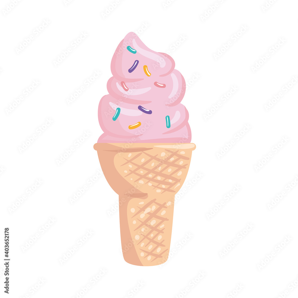 Ice cream cone icon design, Sweet and dessert theme Vector illustration Ice cream cone icon design, Sweet and dessert theme Vector illustration
