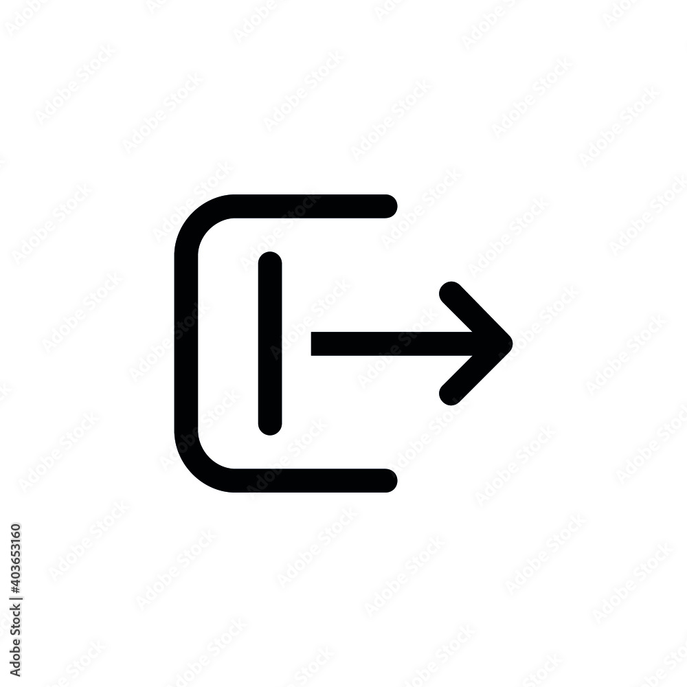 Logout vector icon. Logout illustration for web, mobile apps, design. Logout vector symbol. Logout vector icon. Logout illustration for web, mobile apps, design. Logout vector symbol.