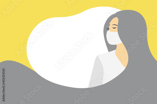 Mask face. Health concept. Coronavirus protection, pneumonia virus. Medical concept.
