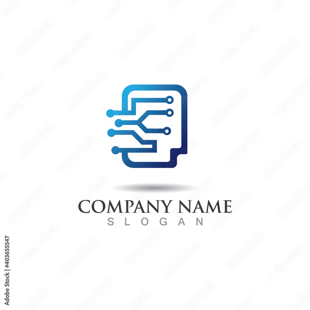 Document with tech logo design concept crative vector icon template Document with tech logo design concept crative vector icon template