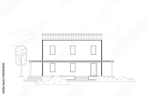 drawing of a house
